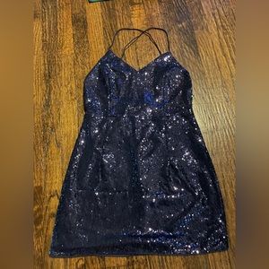 Blue sequin dress M / 6